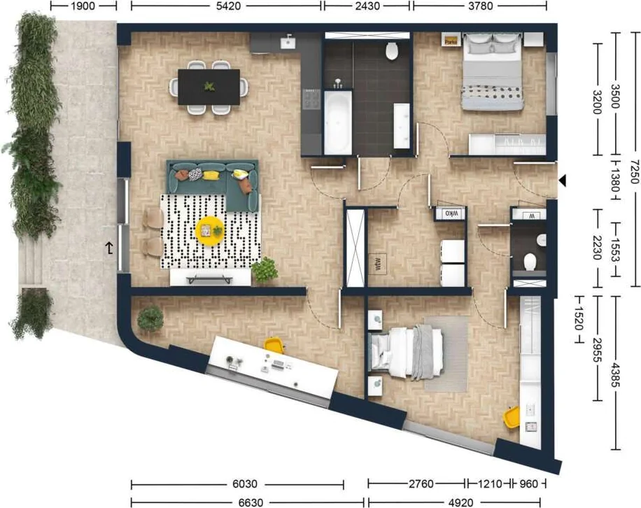 Foto van de Appartement gelegen aan de Pampuskade in Rotterdam