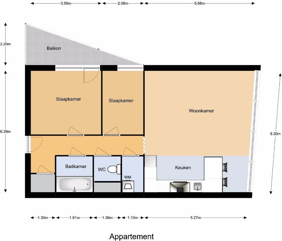 Foto van de Appartement gelegen aan de Jufferstraat in Rotterdam