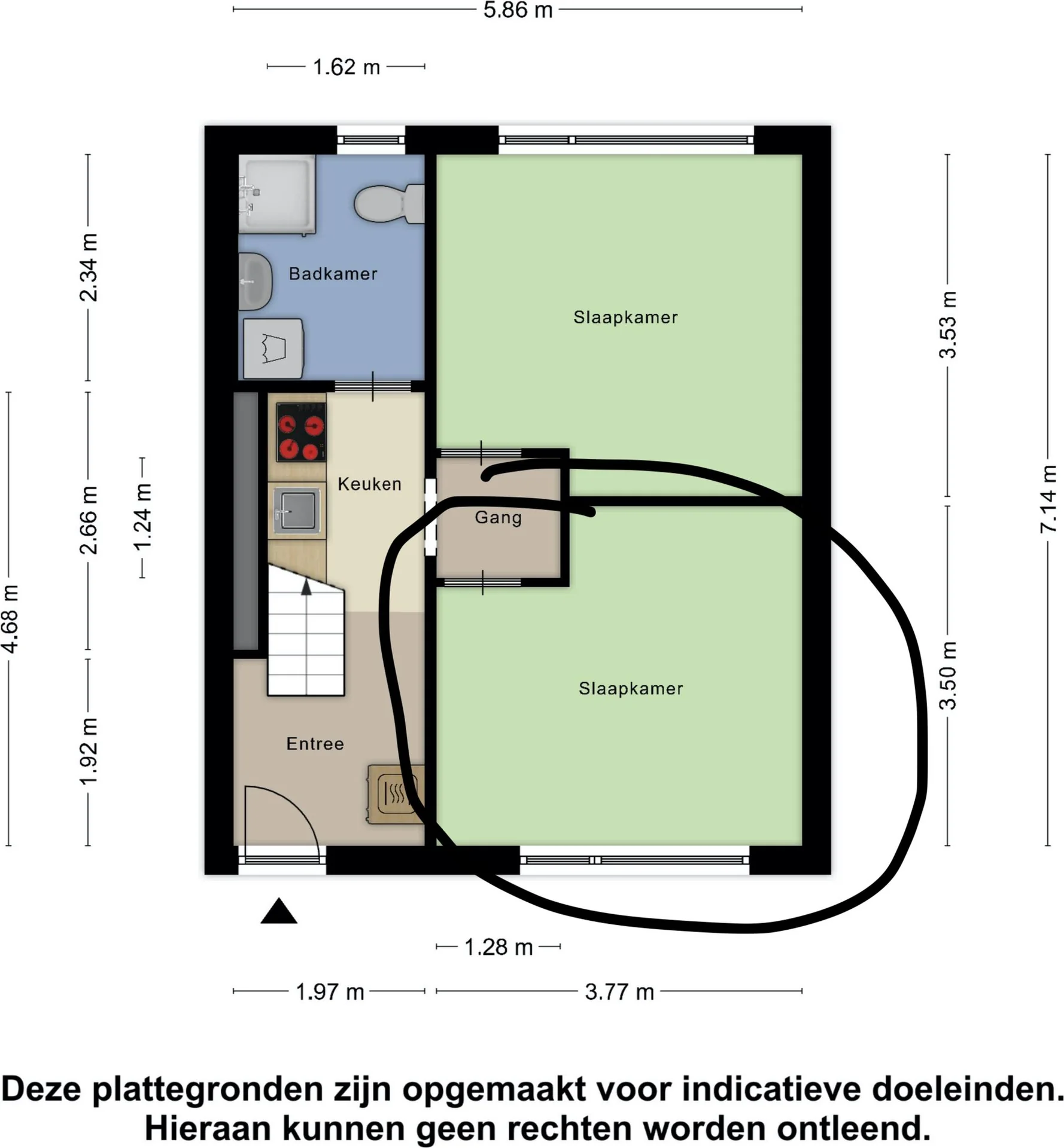 Foto van de Kamer gelegen aan de Noordewierweg in Amersfoort
