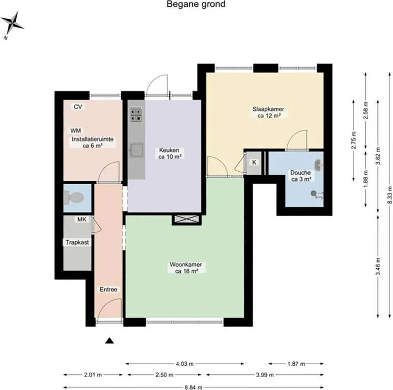 Foto van de Appartement gelegen aan de Padangstraat in Groningen