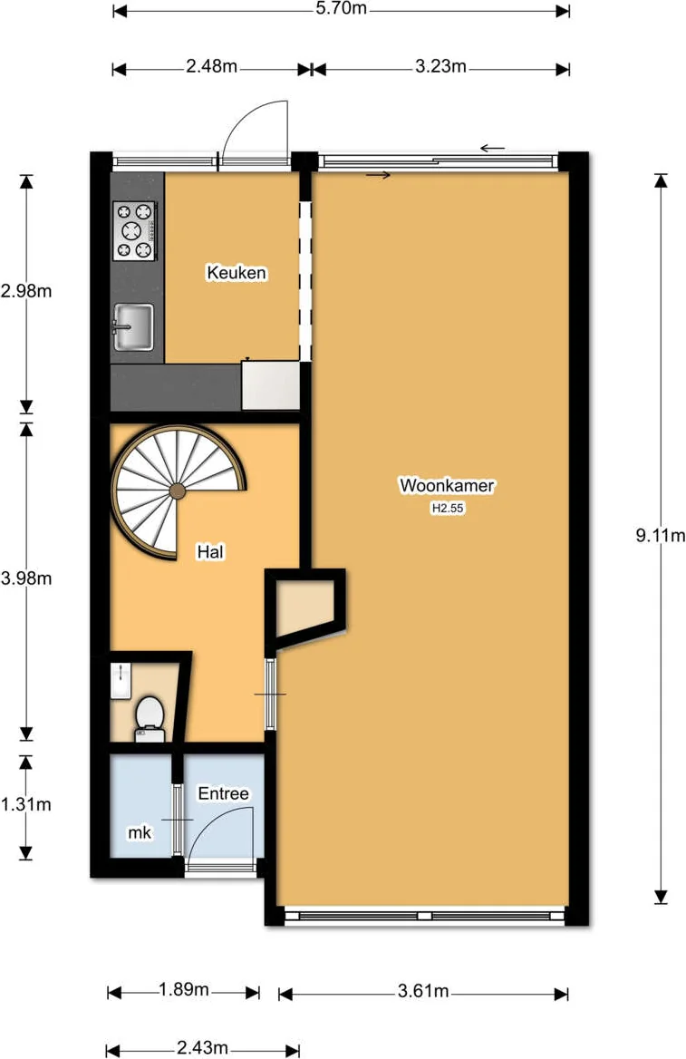 Foto van de Appartement gelegen aan de Boomkleverlaan in Bussum