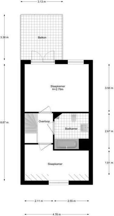 Foto van de Appartement gelegen aan de Parklaan in Haarlem