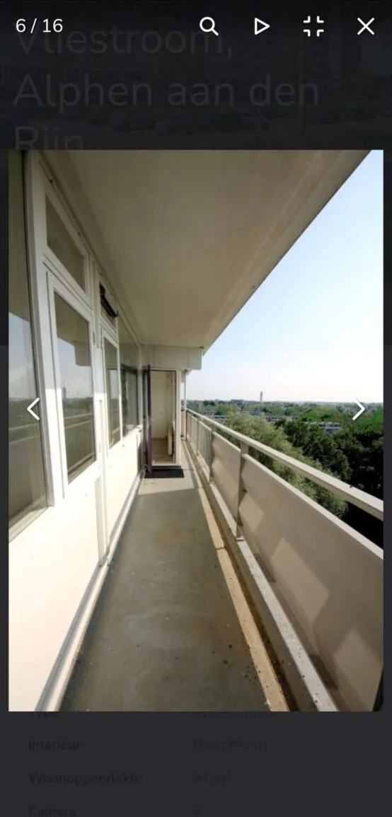 Foto van de Appartement gelegen aan de Vliestroom in Alphen aan den Rijn