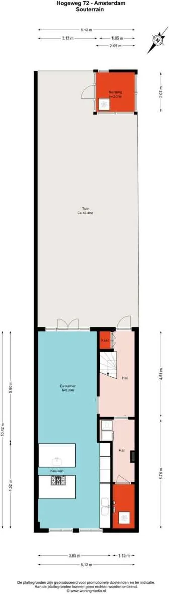 Foto van de Appartement gelegen aan de Hogeweg in Amsterdam