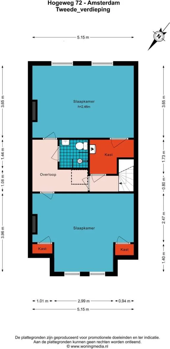 Foto van de Appartement gelegen aan de Hogeweg in Amsterdam