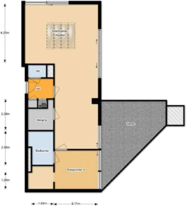 Foto van de Appartement gelegen aan de Halvemaanpassage in Rotterdam