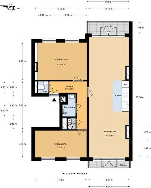 Foto van de Appartement gelegen aan de Admiraal De Ruijterweg in Amsterdam