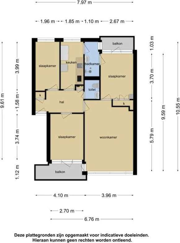 Foto van de Appartement gelegen aan de Rembrandtlaan in Enschede