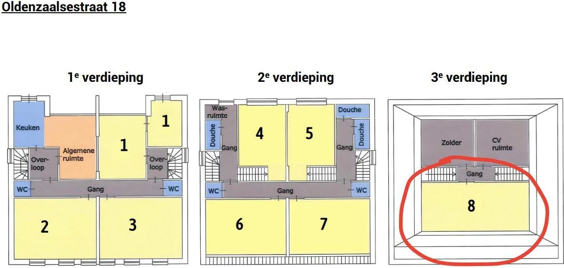 Foto van de Kamer gelegen aan de Oldenzaalsestraat in Enschede