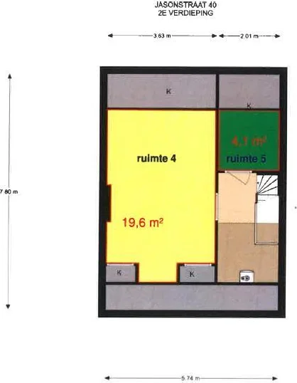 Foto van de Kamer gelegen aan de Jasonstraat in Eindhoven