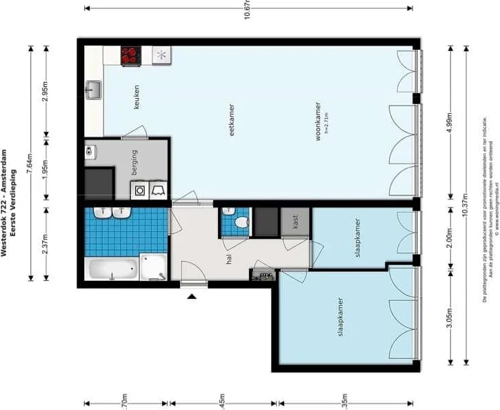 Foto van de Appartement gelegen aan de Westerdok in Amsterdam