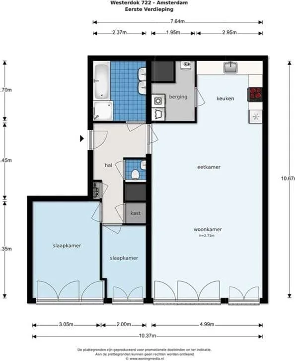 Foto van de Appartement gelegen aan de Westerdok in Amsterdam