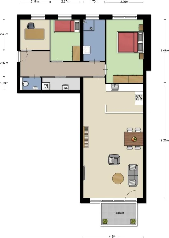 Foto van de Appartement gelegen aan de Jan Weugkade in Vlissingen