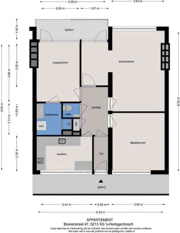 Foto van de Appartement gelegen aan de Bowierstraat in Den Bosch