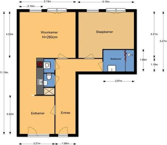 Foto van de Appartement gelegen aan de Theo Frenkelhof in Amsterdam