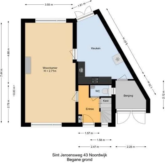 Foto van de Appartement gelegen aan de Sint Jeroensweg in Noordwijk