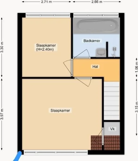Foto van de Kamer gelegen aan de Merwedestraat in Utrecht
