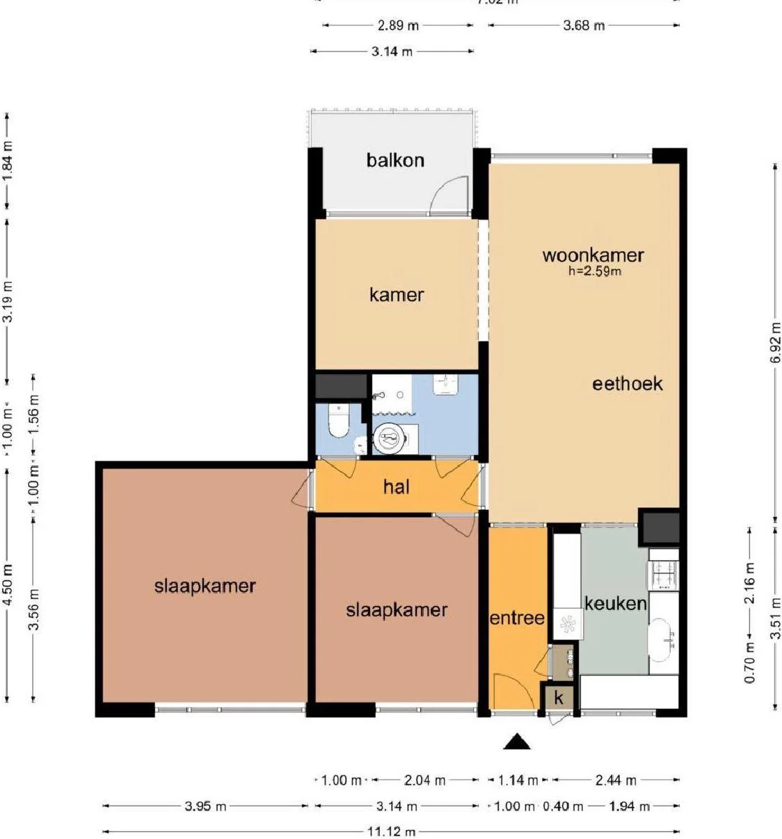 Foto van de Kamer gelegen aan de Livingstonelaan in Utrecht