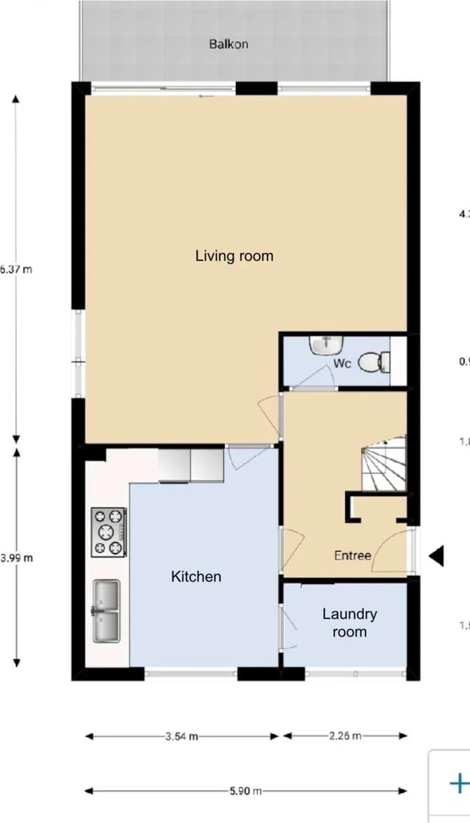 Foto van de Appartement gelegen aan de Straat van Gibraltar in Amstelveen