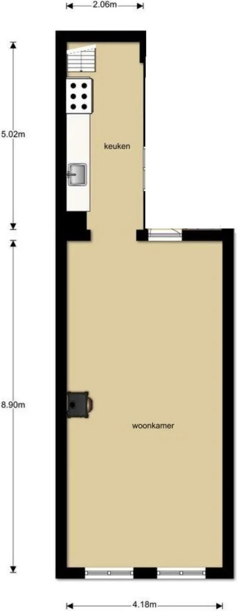 Foto van de Appartement gelegen aan de Frederiksplein in Amsterdam