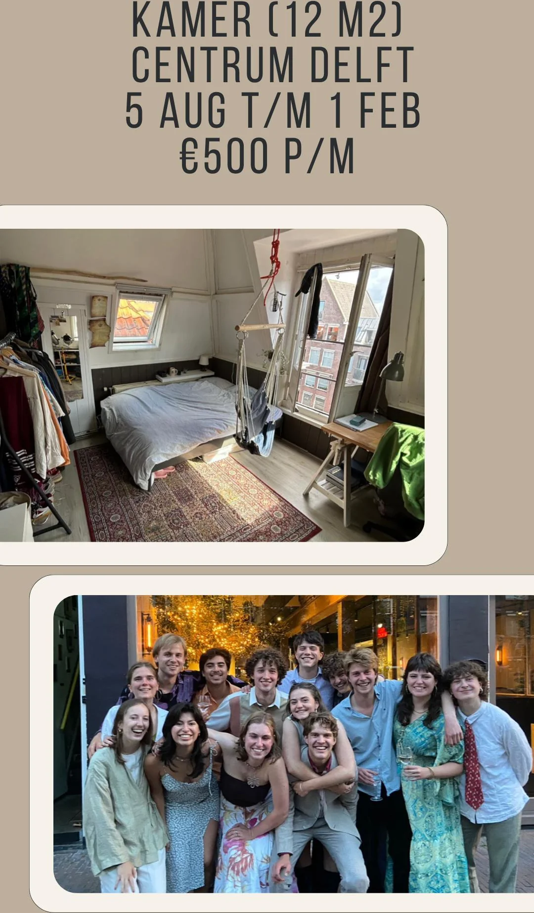 Foto van de Kamer gelegen aan de Brabantse Turfmarkt in Delft