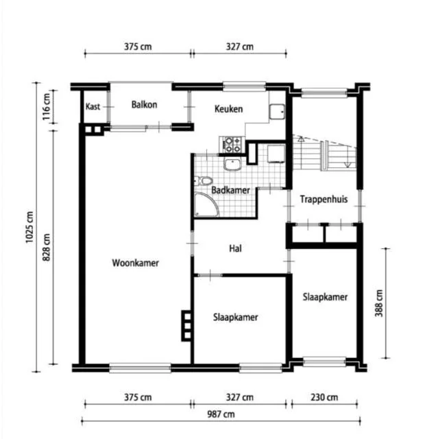 Foto van de Appartement gelegen aan de Neptunusstraat in Nijmegen
