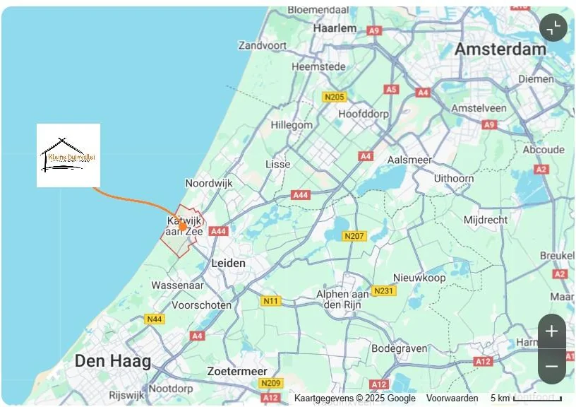 Foto van de Studio gelegen aan de Koningsduin in Katwijk