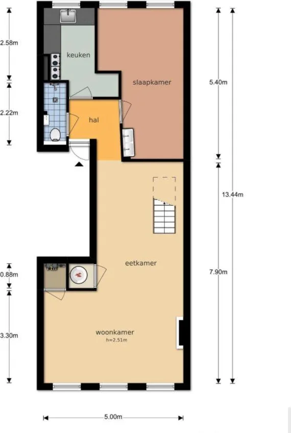 Foto van de Appartement gelegen aan de Nassaukade in Amsterdam