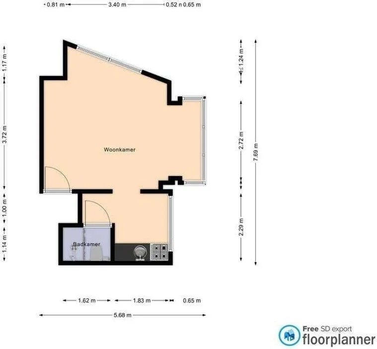 Foto van de Appartement gelegen aan de Harstenhoekweg in Den Haag