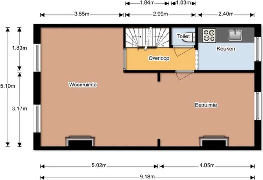 Foto van de Appartement gelegen aan de Da Costastraat in Den Haag
