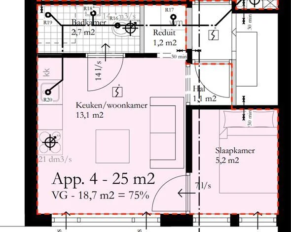 Foto van de Studio gelegen aan de Van Starkenborghstraat in Groningen