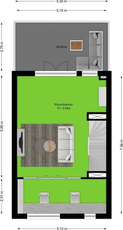 Foto van de Appartement gelegen aan de Kop van Genta in Breda