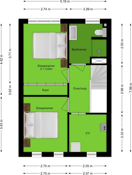 Foto van de Appartement gelegen aan de Kop van Genta in Breda