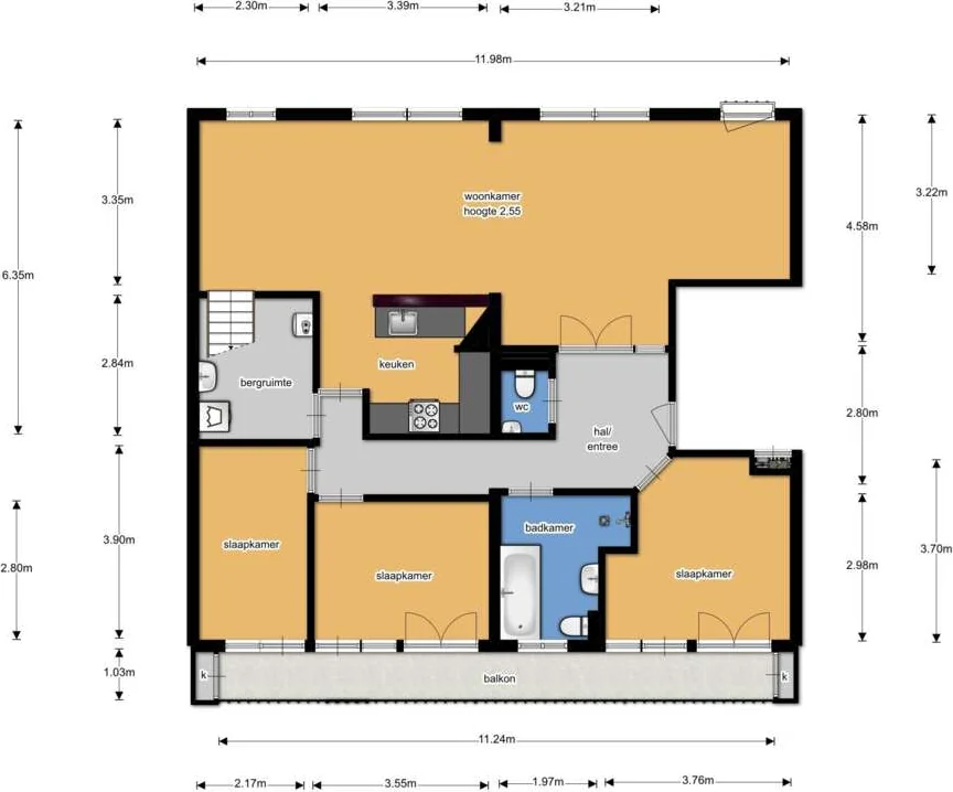 Foto van de Appartement gelegen aan de Aalsmeerweg in Amsterdam