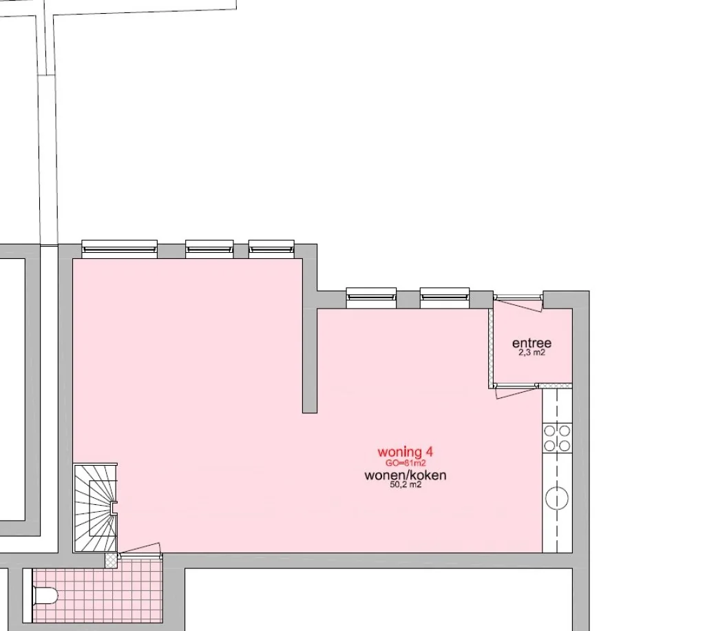 Foto van de Appartement gelegen aan de Dijkstraat in Appingedam