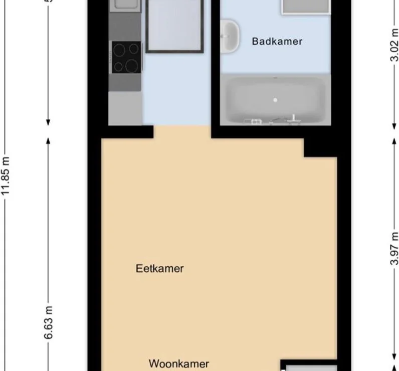 Foto van de Kamer gelegen aan de Nicolaas Beetsstraat in Tilburg