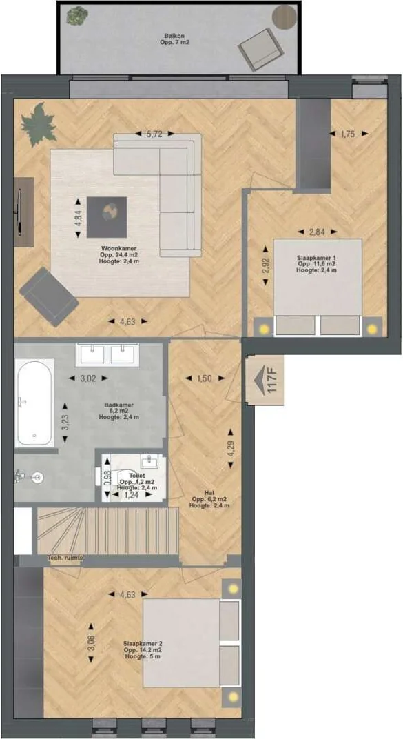 Foto van de Appartement gelegen aan de Apollolaan in Amsterdam