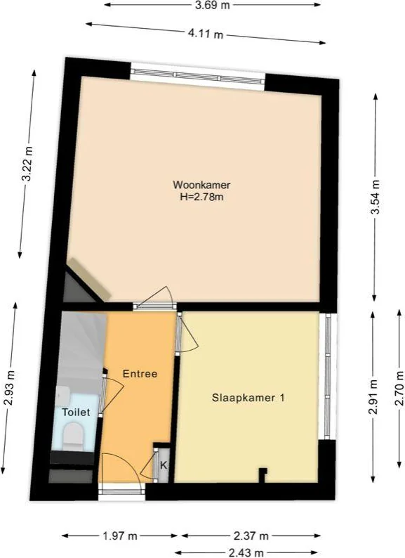 Foto van de Appartement gelegen aan de Madioenstraat in Utrecht