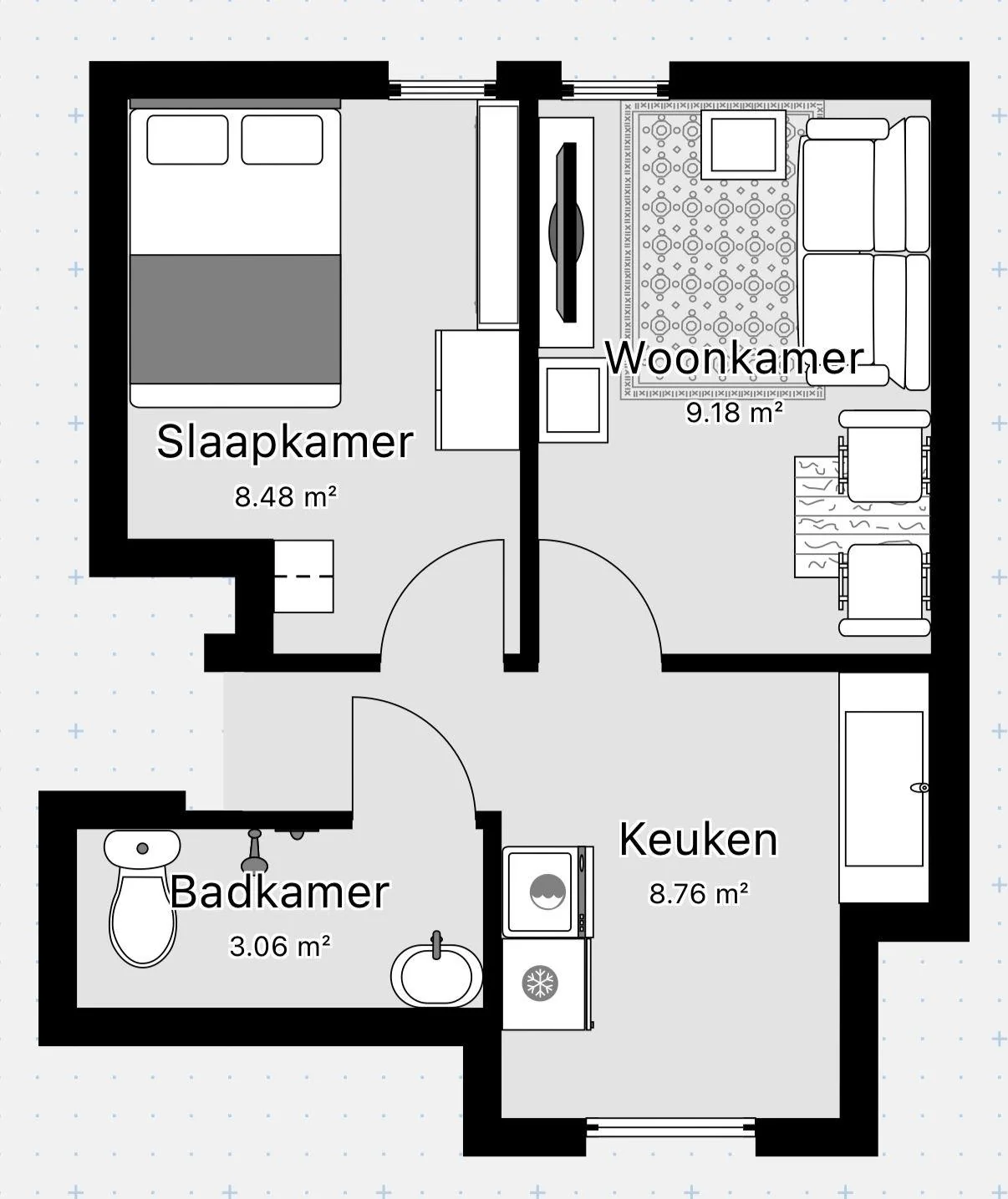 Foto van de Studio gelegen aan de M.P. Lindostraat in Utrecht