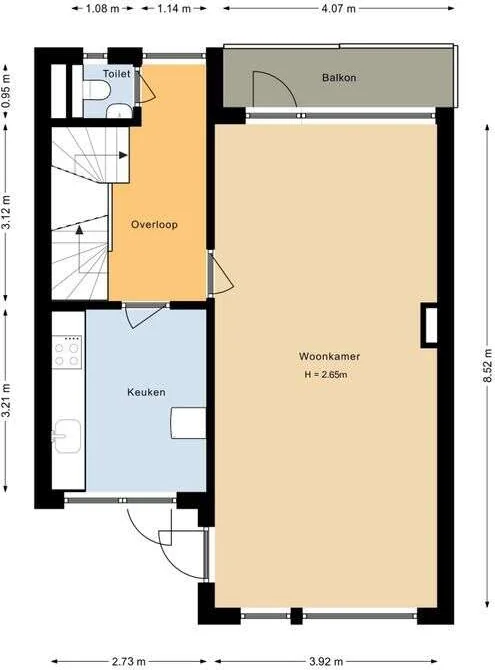 Foto van de Appartement gelegen aan de Baliëndijk in Breda