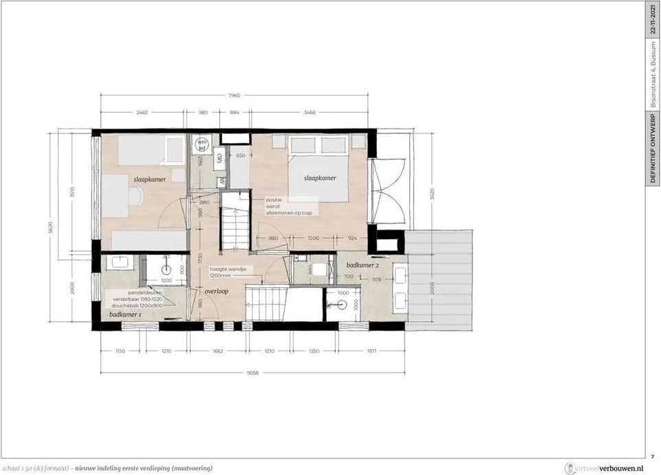 Foto van de Appartement gelegen aan de Bisonstraat in Bussum