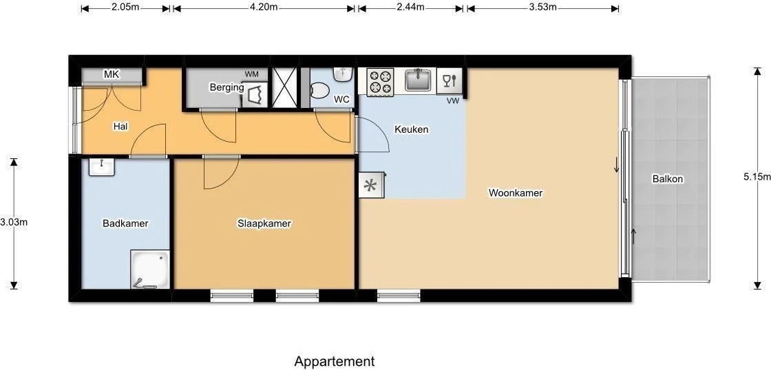 Foto van de Appartement gelegen aan de Marnixlaan in Utrecht
