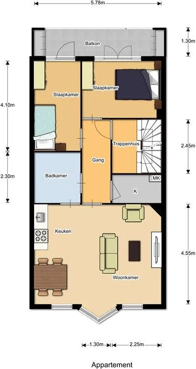 Foto van de Appartement gelegen aan de Mercatorplein in Amsterdam