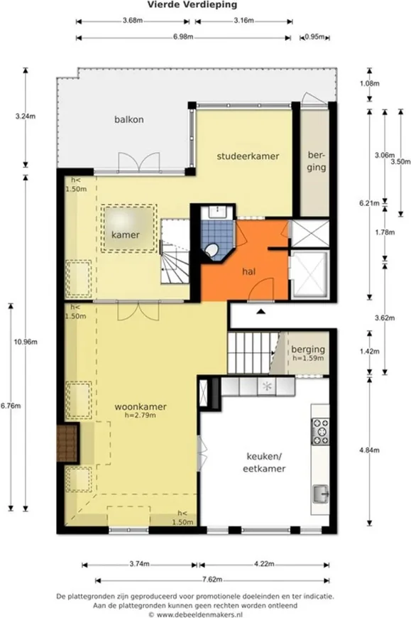 Foto van de Appartement gelegen aan de Koninginneweg in Amsterdam