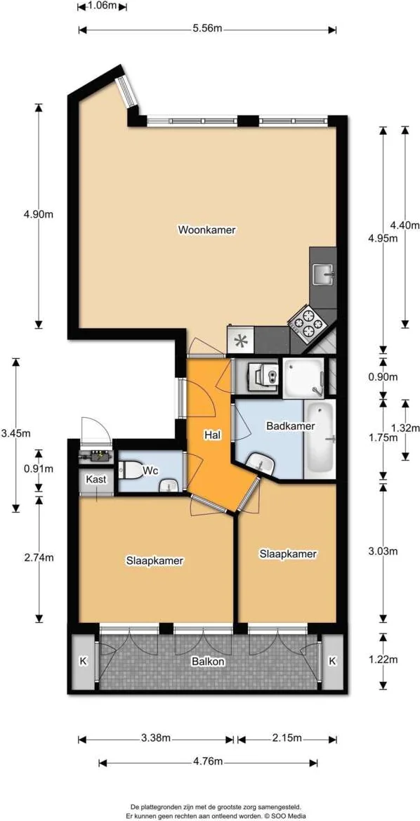 Foto van de Appartement gelegen aan de Hoofdweg in Amsterdam