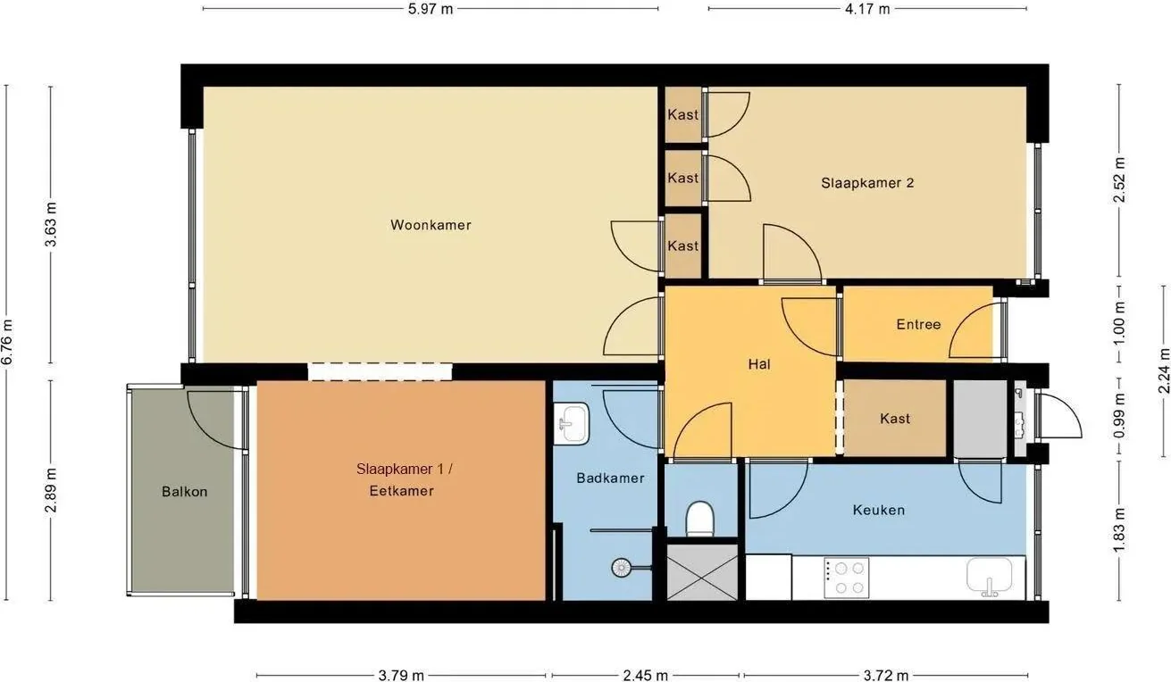 Foto van de Appartement gelegen aan de Abeelweg in Rotterdam