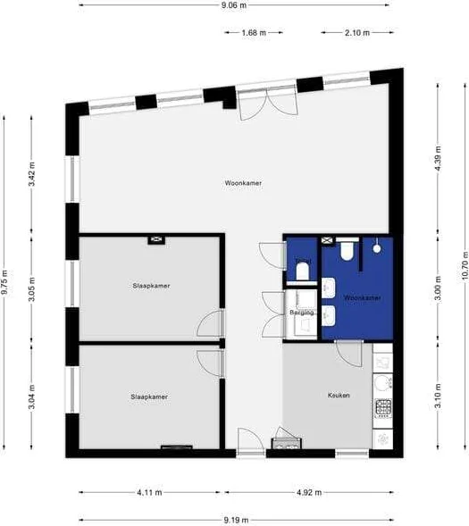 Foto van de Appartement gelegen aan de Boterstraat in Schiedam