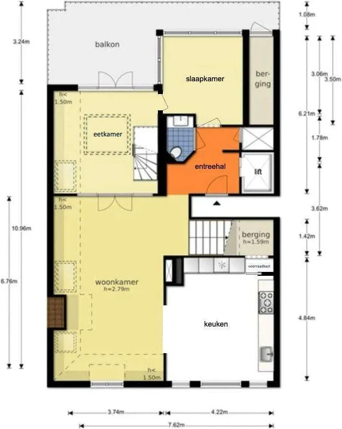 Foto van de Appartement gelegen aan de Koninginneweg in Amsterdam