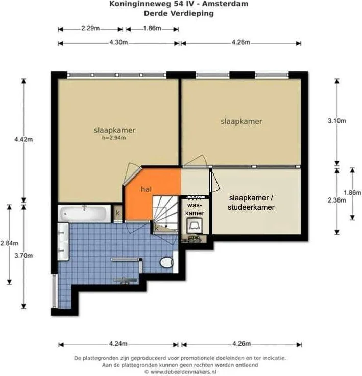 Foto van de Appartement gelegen aan de Koninginneweg in Amsterdam