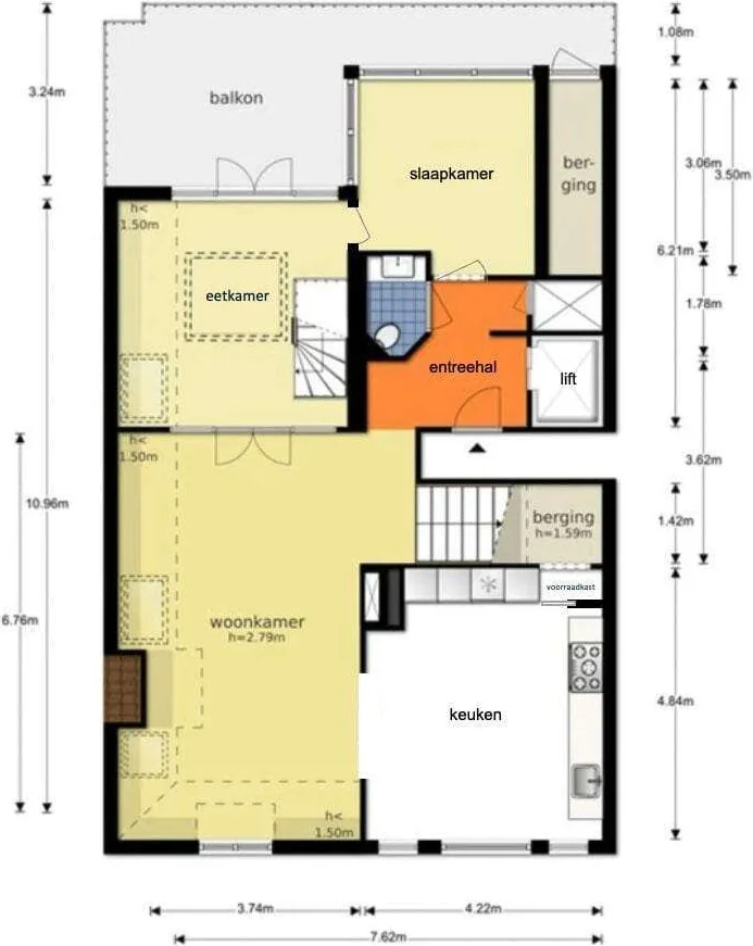 Foto van de Appartement gelegen aan de Koninginneweg in Amsterdam
